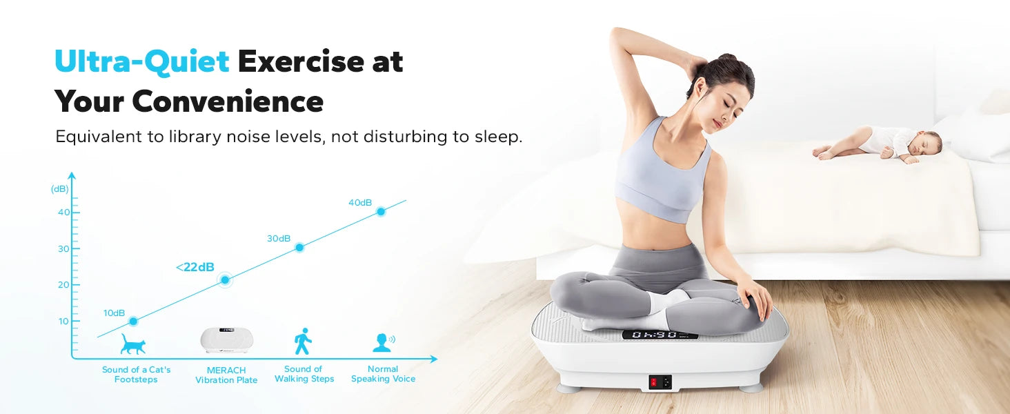 Vibration Plate Exercise Machine – MERACH Whole Body Workout Platform for Weight Loss, Shaping & Muscle Relaxation