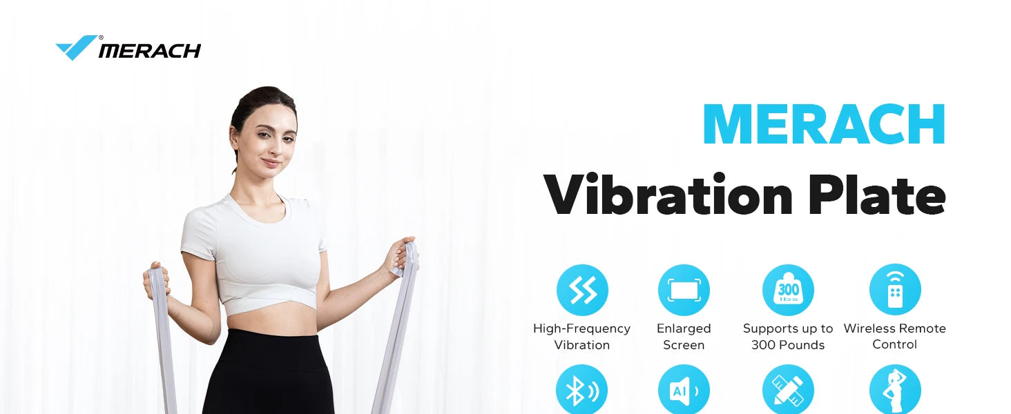Vibration Plate Exercise Machine – MERACH Whole Body Workout Platform for Weight Loss, Shaping & Muscle Relaxation