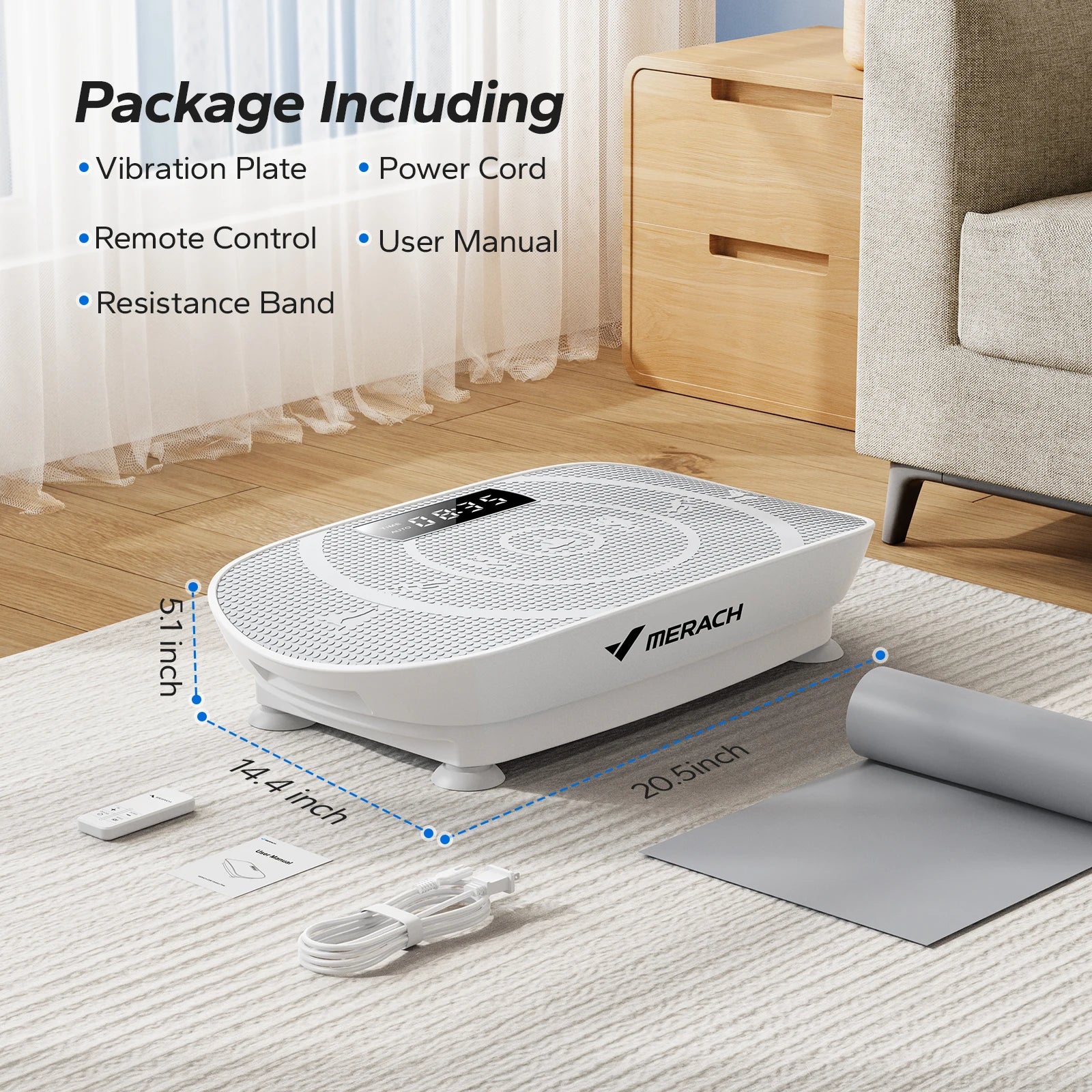 Vibration Plate Exercise Machine – MERACH Whole Body Workout Platform for Weight Loss, Shaping & Muscle Relaxation