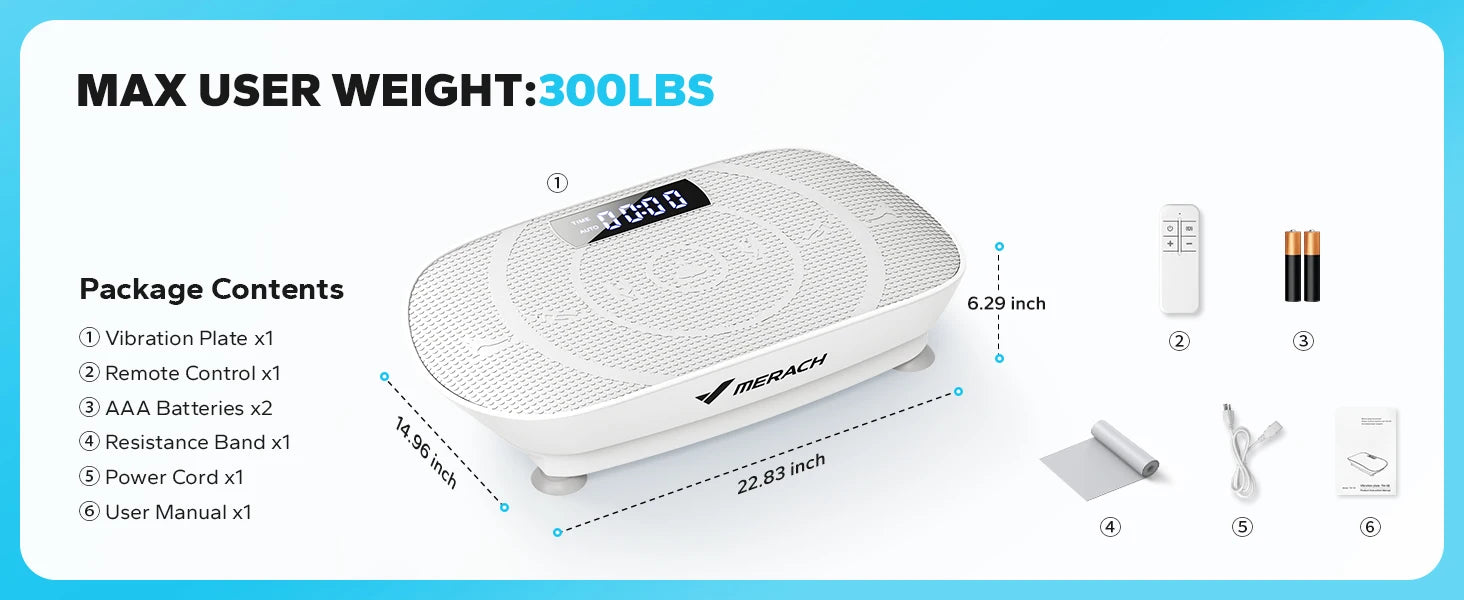 Vibration Plate Exercise Machine – MERACH Whole Body Workout Platform for Weight Loss, Shaping & Muscle Relaxation