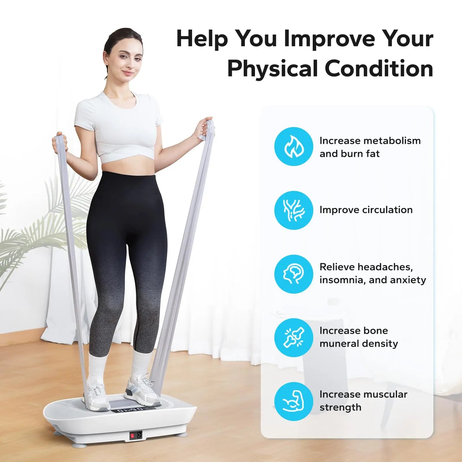 Vibration Plate Exercise Machine – MERACH Whole Body Workout Platform for Weight Loss, Shaping & Muscle Relaxation