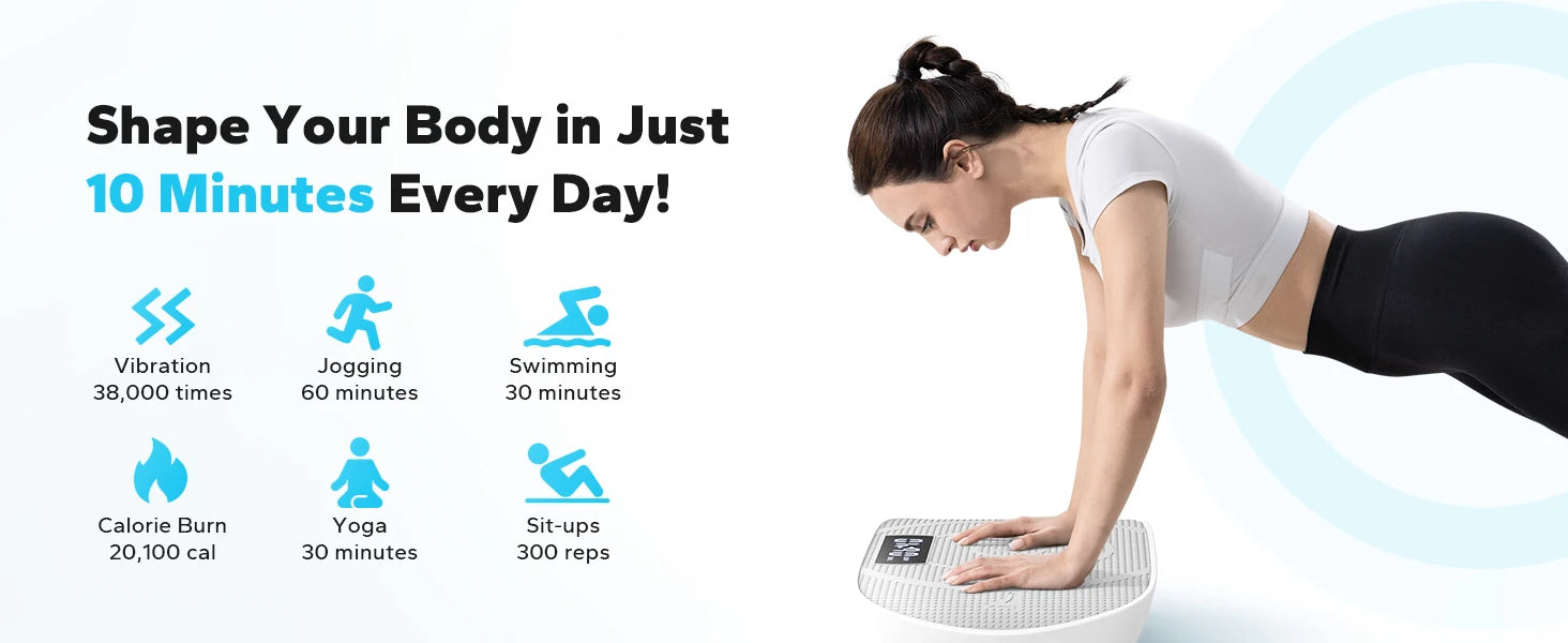 Vibration Plate Exercise Machine – MERACH Whole Body Workout Platform for Weight Loss, Shaping & Muscle Relaxation