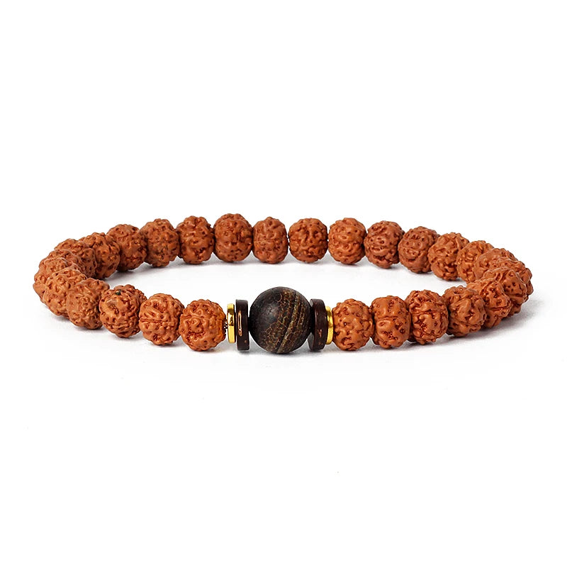 Royal Green Tiger Eye Vajra Bodhi Bracelet Original Rudraksha Meditation Beaded Bracelets Women Prayer Tibetan Buddhism Jewelry