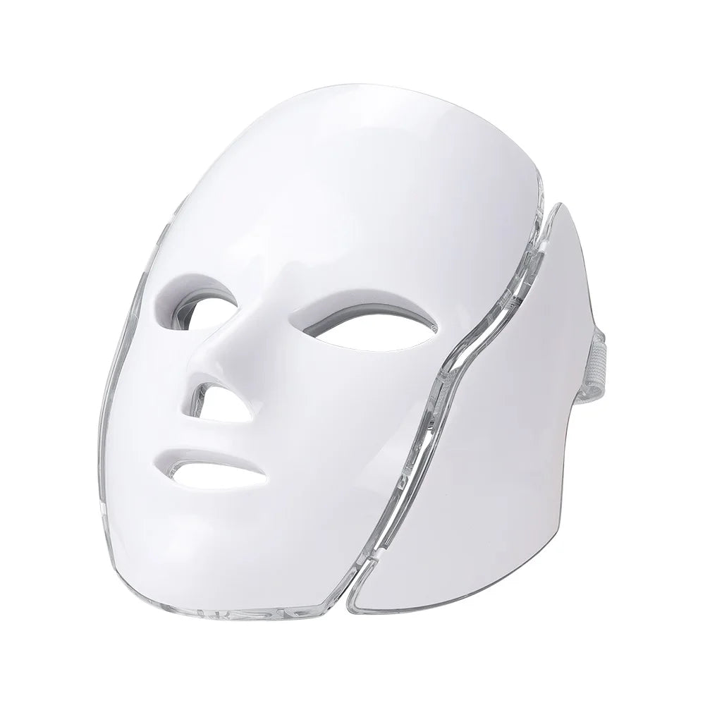 Air Bag 7-Color LED Facial Beauty Mask with Neck Treatment – Skin Rejuvenation, Whitening & Anti-Acne Therapy