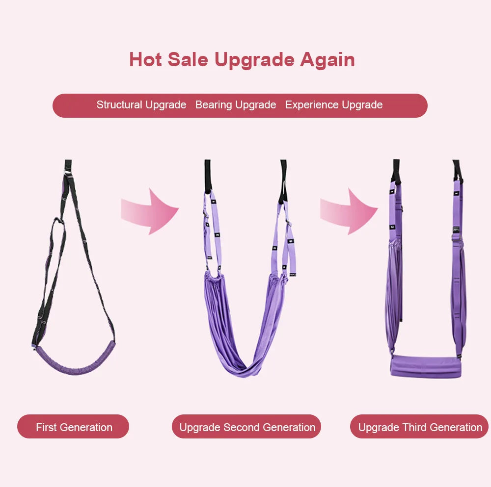 Adjustable Aerial Yoga Strap – Anti-Gravity Hammock Swing for Stretching, Handstands & Fitness Training