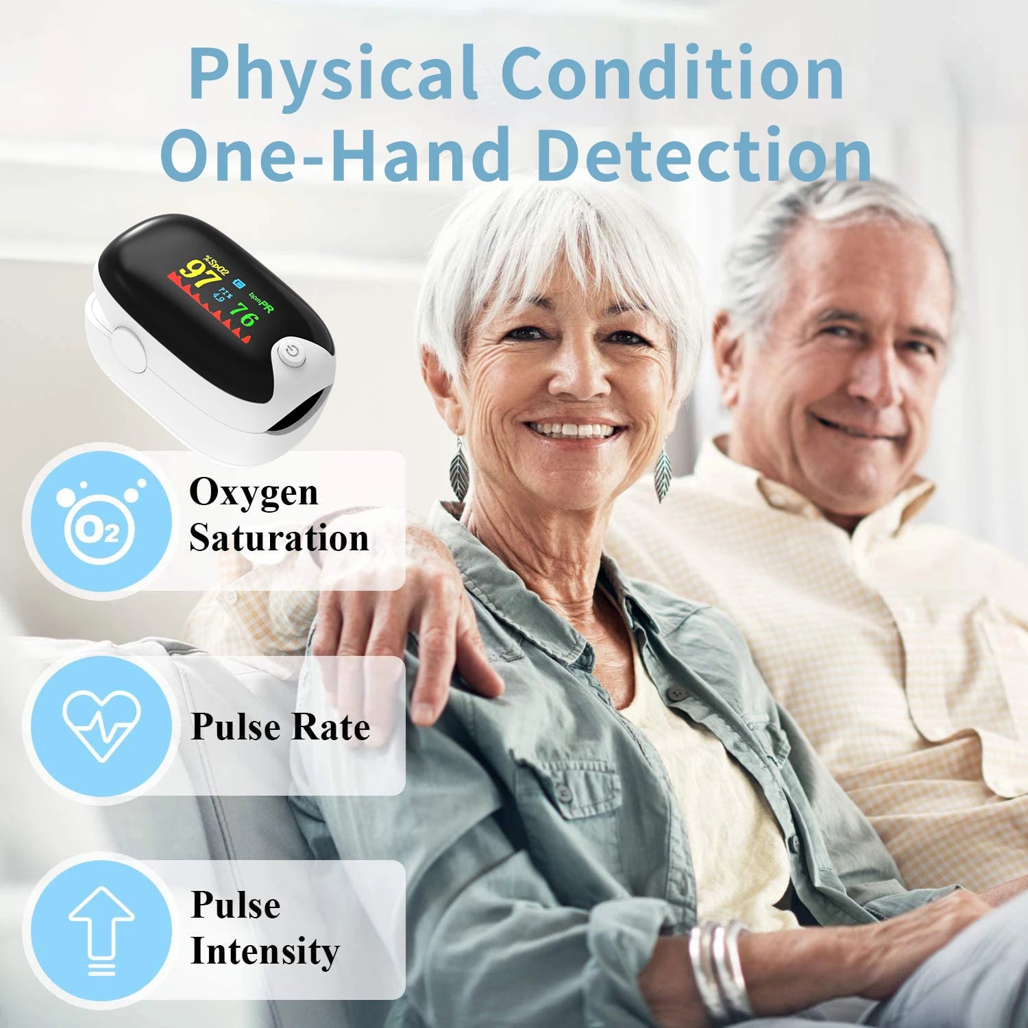 Medical Finger Pulse Oximeter – Oxygen Saturation & Heart Rate Monitor