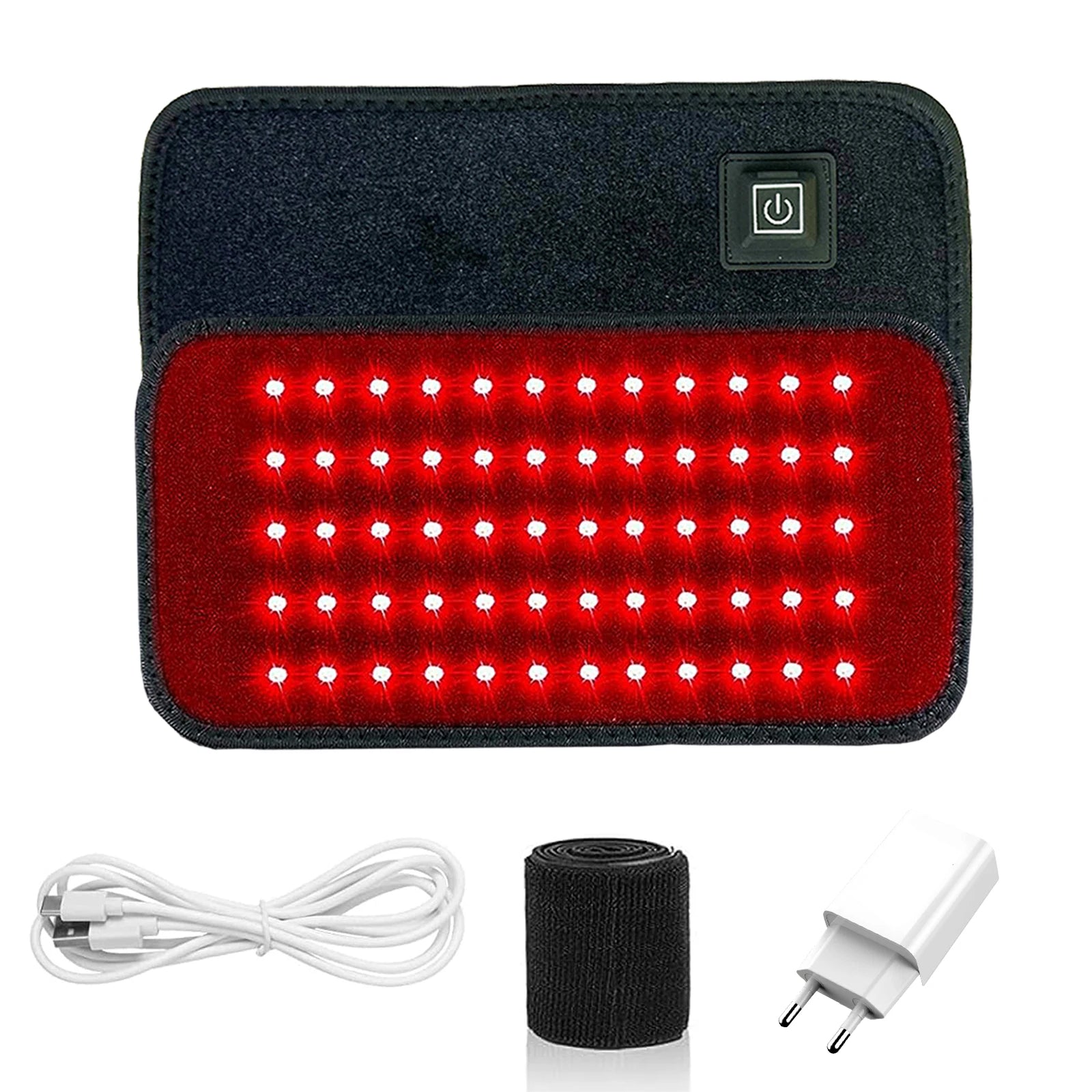 Red & Infrared Light Therapy Belt – 60 LEDs- 660nm & 850nm Slimming Heat Pad for Back, Waist & Full Body Use