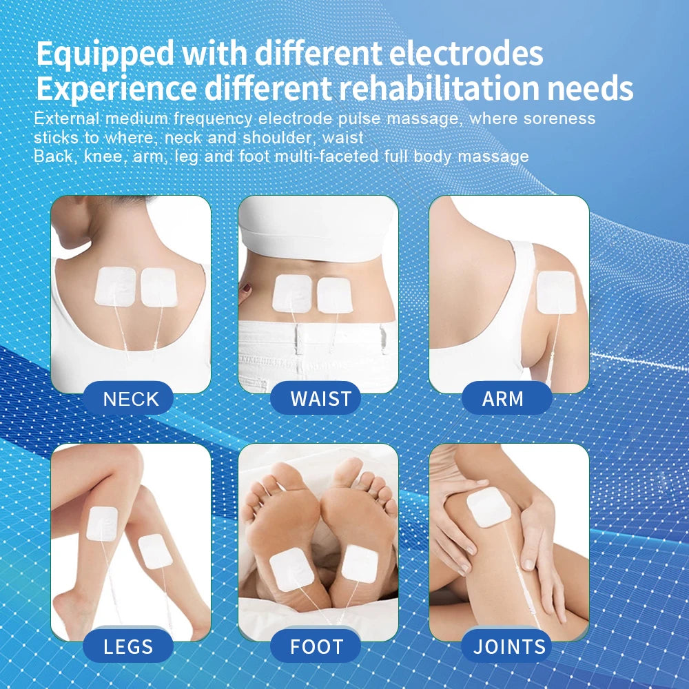 Muscle Stimulator TENS & EMS – Low Frequency Electronic Pulse Massager with Dual Channels & Touch Control - 12-Mode