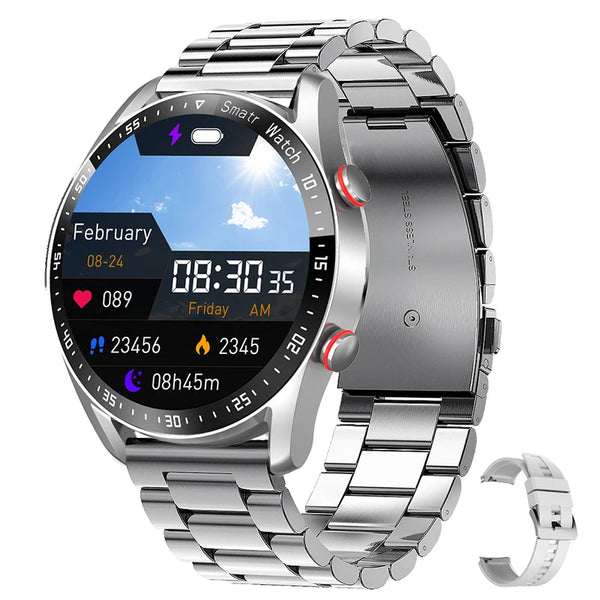 ECG+PPG Smartwatch for Men – Bluetooth Call & Health Tracker