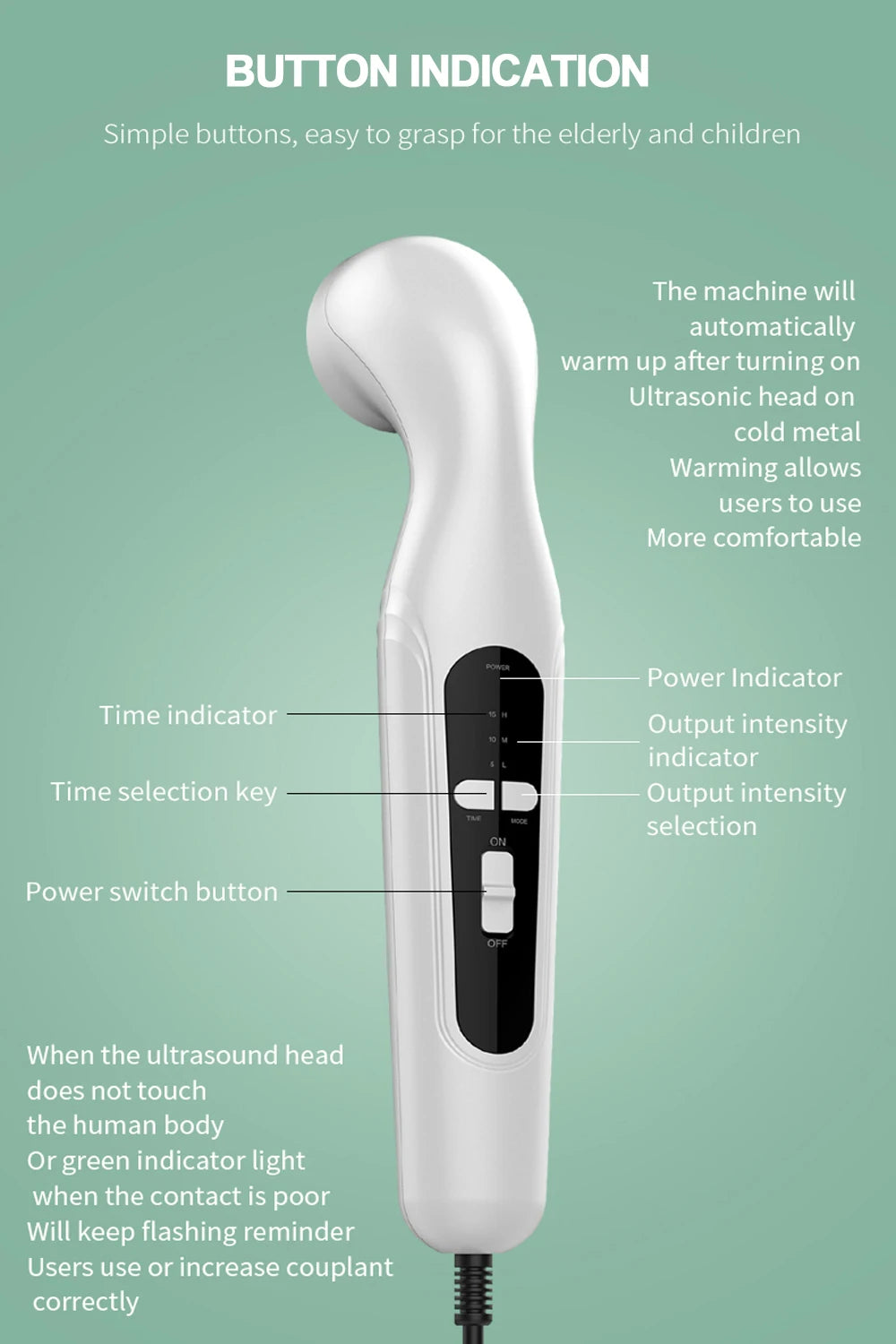 Portable Ultrasound Therapy Device – Pain Relief & Physiotherapy Equipment for Joint and Muscle Support