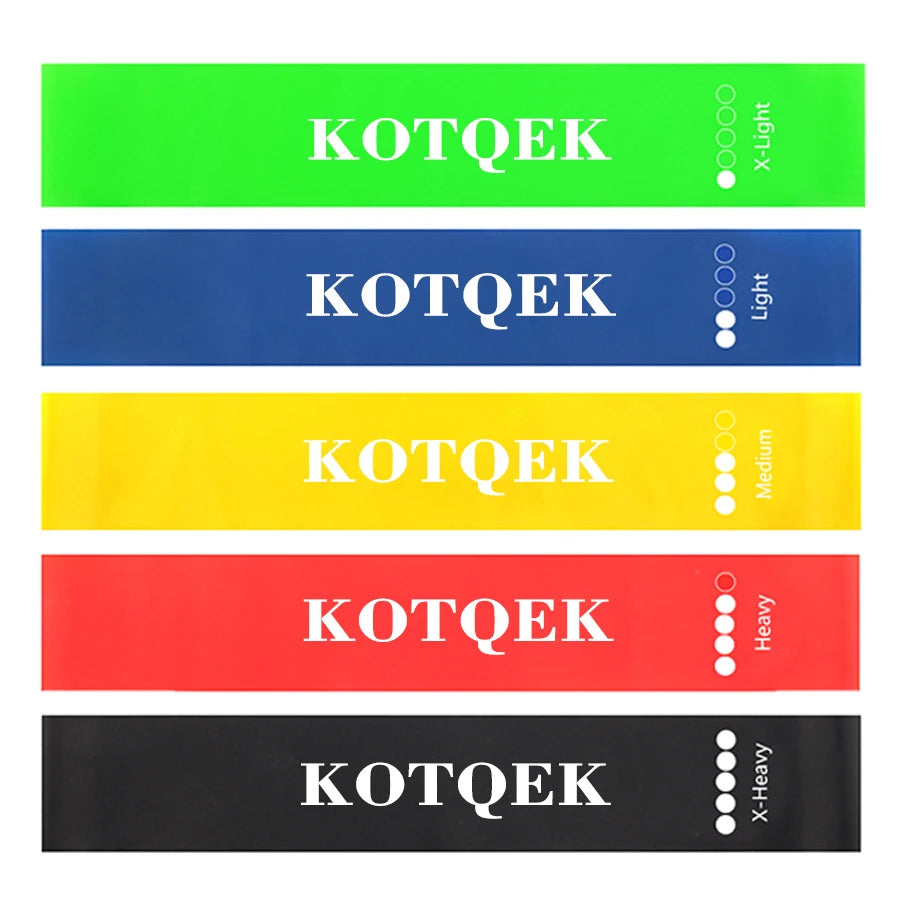 Resistance Loop Bands – Multi-Level Elastic Bands for Home Fitness, Set of 5, Pilates, Yoga & Strength Training