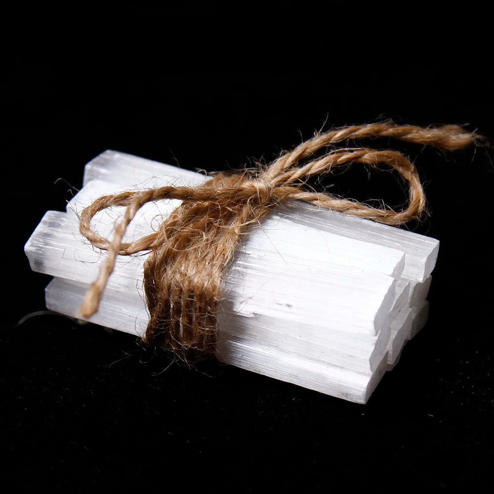 Natural Moroccan Selenite Crystal Set – Selenite Bar, Plate & Sheet Combo
