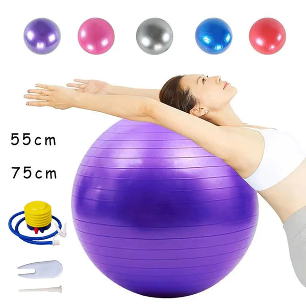 Exercise Yoga Ball – Balance Stability Swiss Ball for Home, Office & Gym