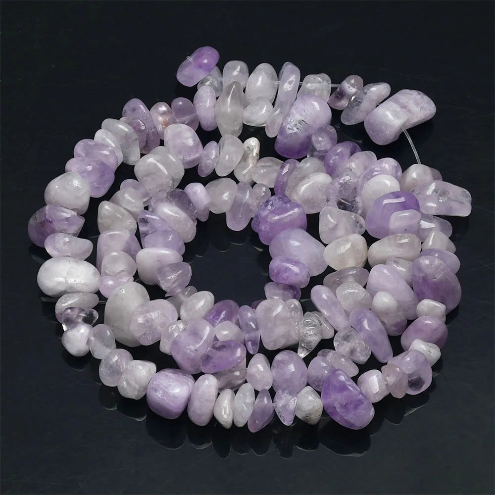 Natural Stone Chip Beads – 5-8mm Irregular Crystal Gravel for DIY Jewelry, 16-Inch (Model HK058)