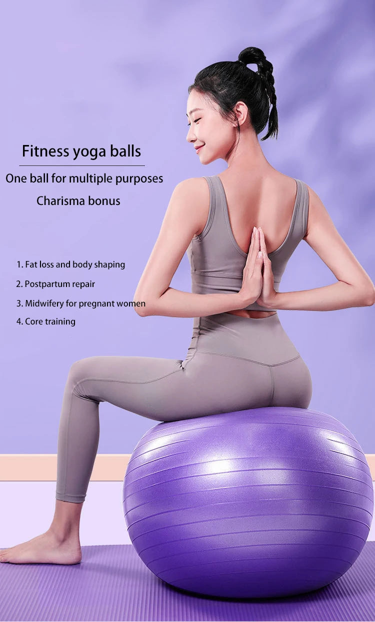 Exercise Yoga Ball – Balance Stability Swiss Ball for Home, Office & Gym