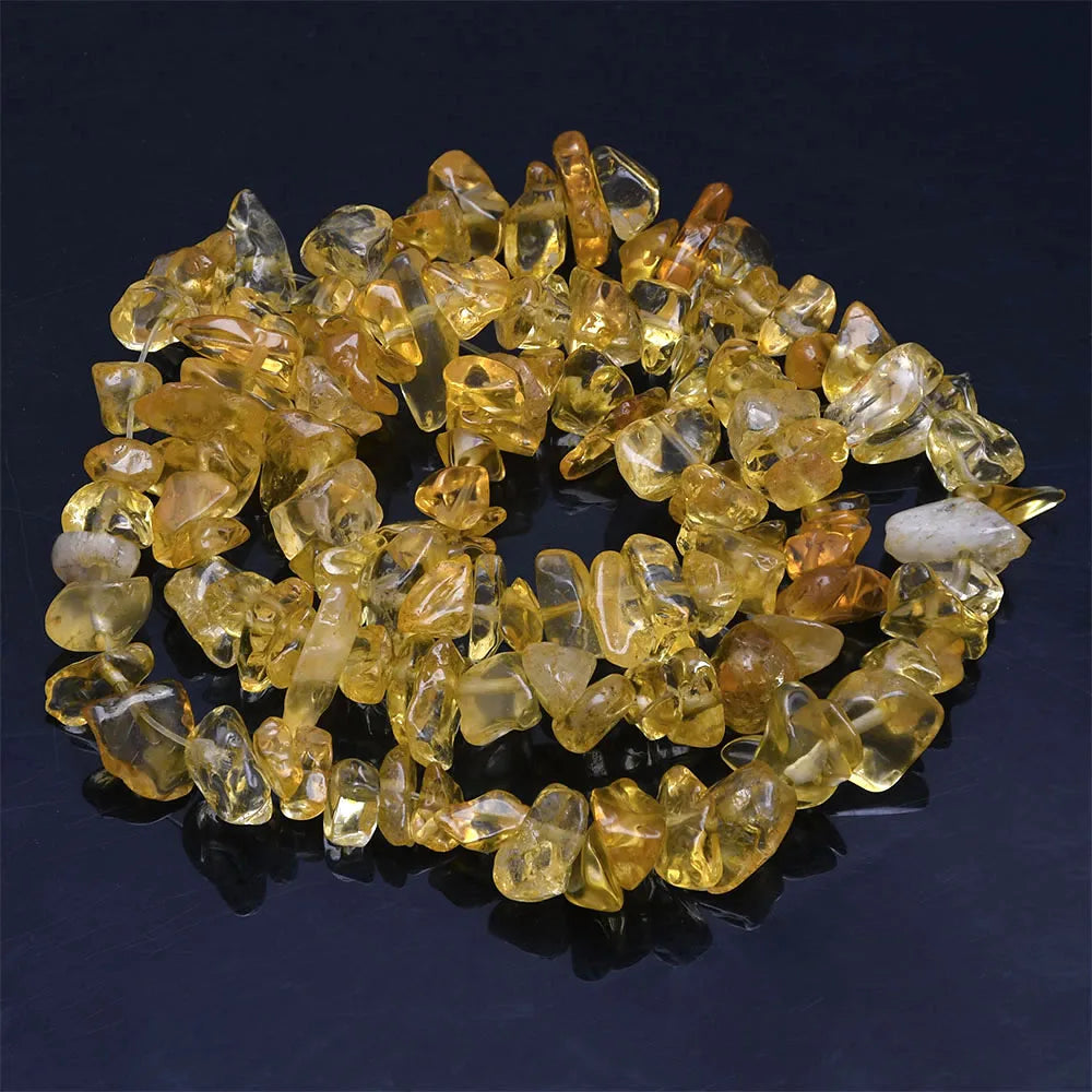 Natural Stone Chip Beads – 5-8mm Irregular Crystal Gravel for DIY Jewelry, 16-Inch (Model HK058)