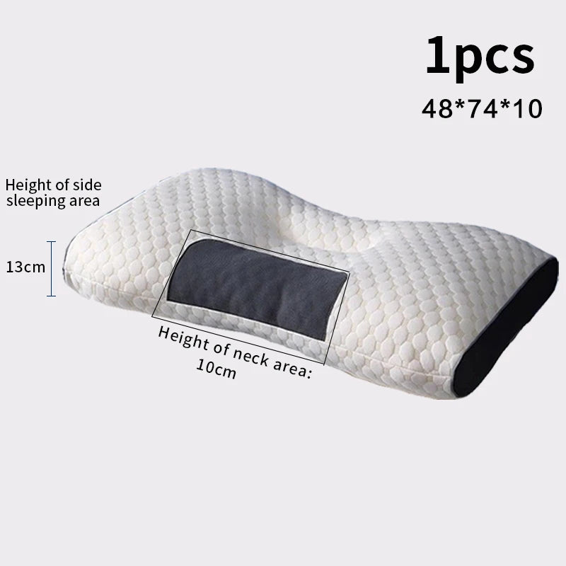 Orthopedic Cervical Neck Pillow – Soybean Fiber Massage Pillow for Sleep & Neck Support