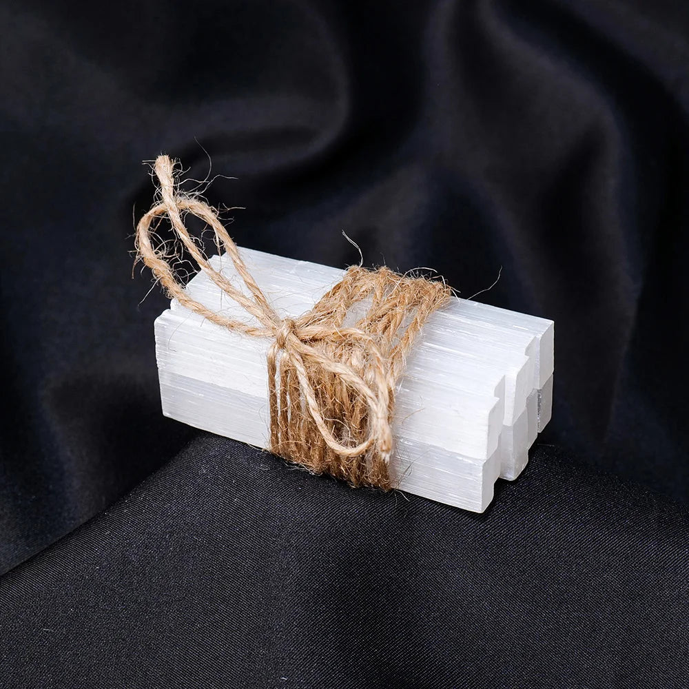 Natural Moroccan Selenite Crystal Set – Selenite Bar, Plate & Sheet Combo