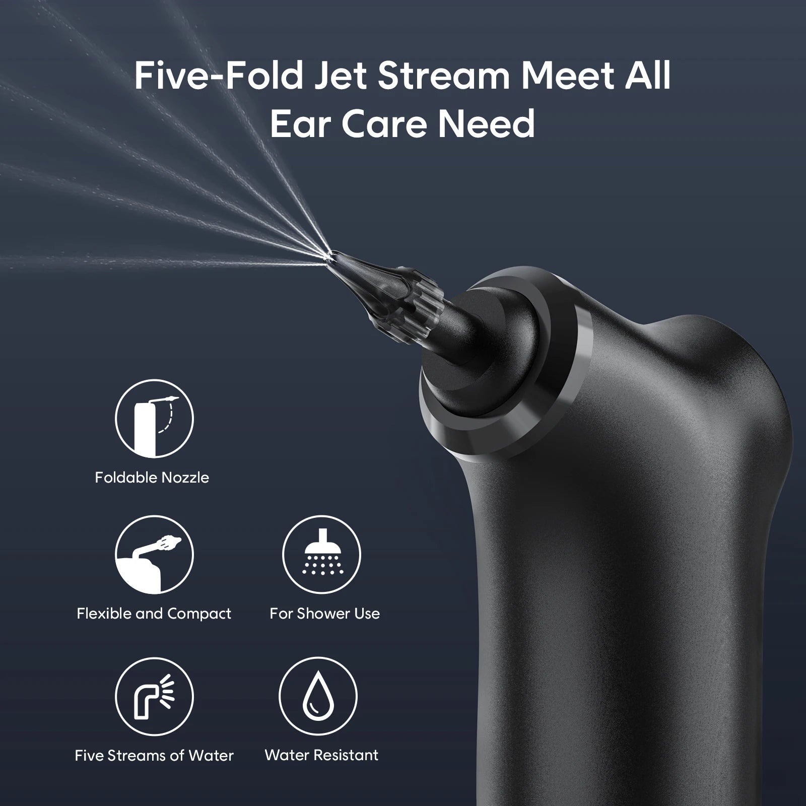 Electric Ear Cleaner Kit – 4 Pressure Modes Ear Wax Removal Irrigation System for Adults & Children