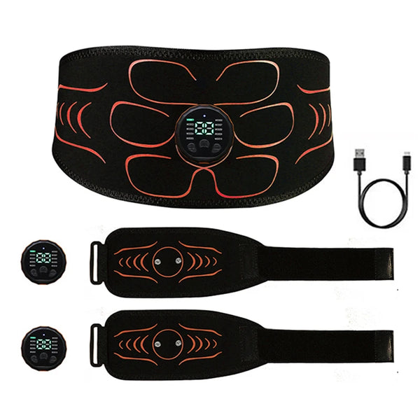 Abdominal Massager Waist Belt – Smart Muscle Toner for Abs, Arms & Legs | Fitness & Massage Training Equipment