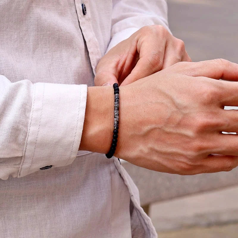New Minimalist 4mm Bead Bracelet – Emperor Onyx Meditation Bracelet for Men & Women