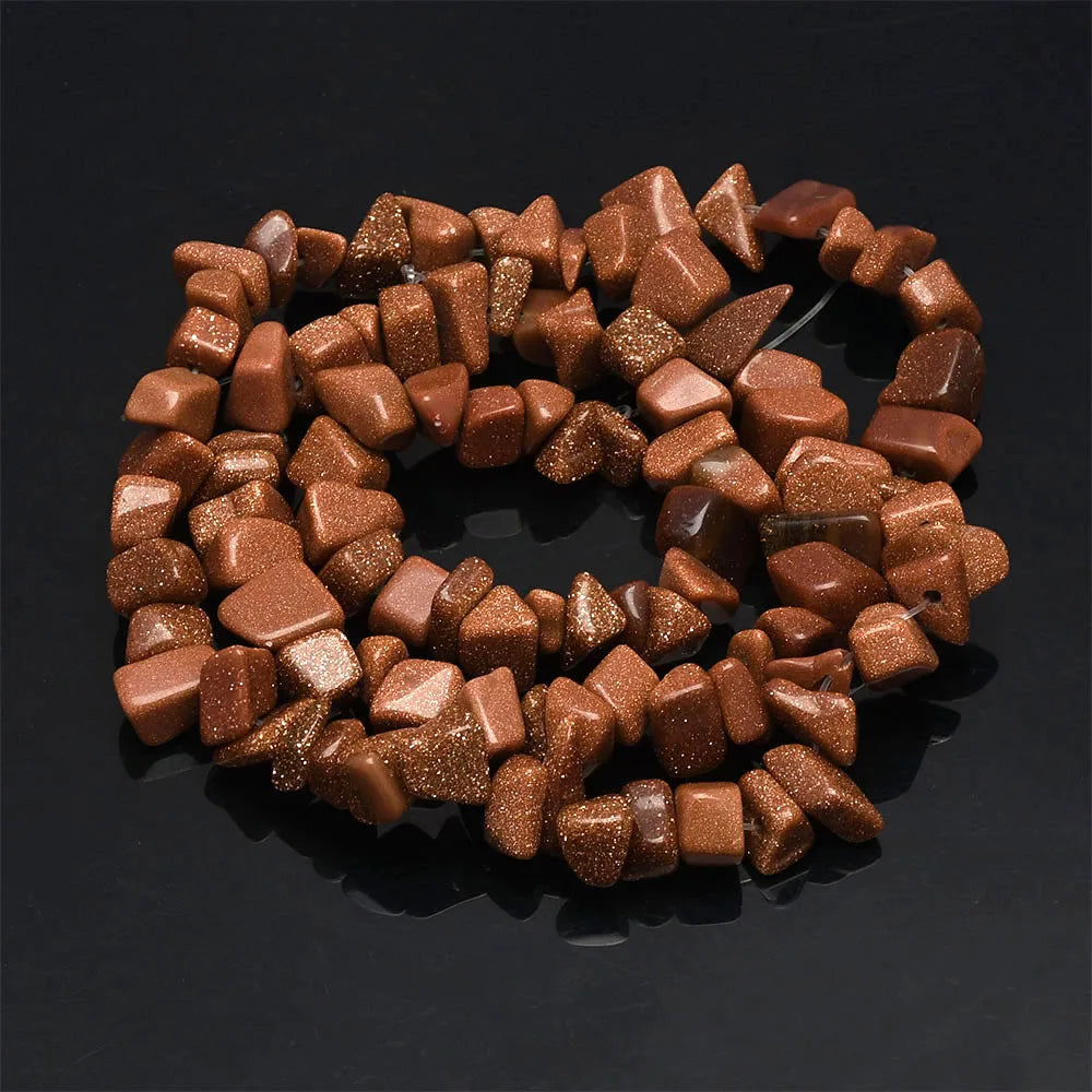 Natural Stone Chip Beads – 5-8mm Irregular Crystal Gravel for DIY Jewelry, 16-Inch (Model HK058)