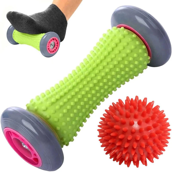 Foot Massage Roller & Yoga Ball Set – Plantar Fascia Relief & Muscle Relaxation Tool for Fitness and Recovery