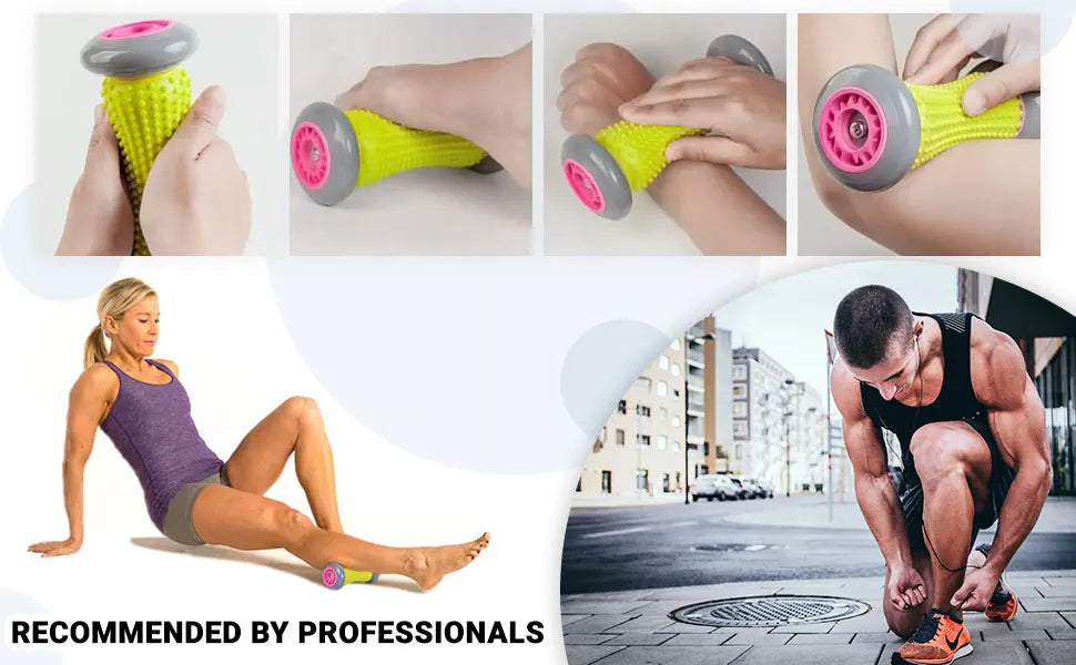 Foot Massage Roller & Yoga Ball Set – Plantar Fascia Relief & Muscle Relaxation Tool for Fitness and Recovery
