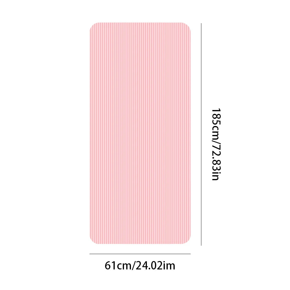 Yoga Mat – Thick Non-Slip - Solid Color NBR Fitness Mat for Home & Gym