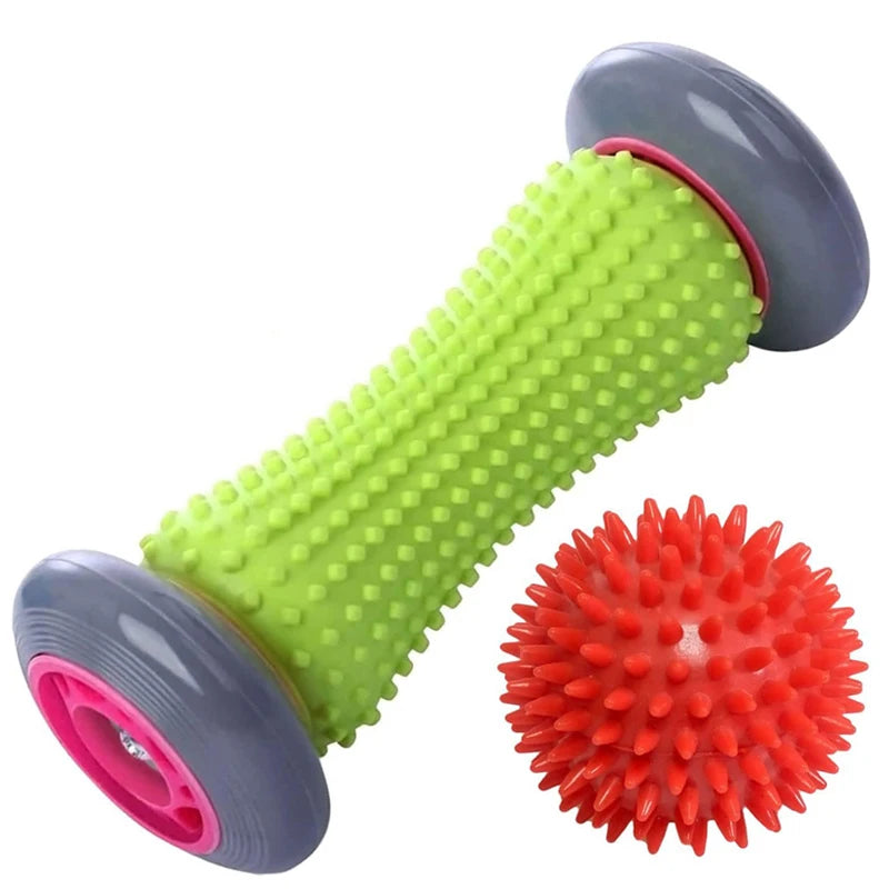 Foot Massage Roller & Yoga Ball Set – Plantar Fascia Relief & Muscle Relaxation Tool for Fitness and Recovery