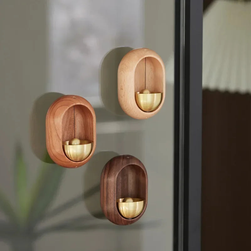 Wooden Wind Chimes Wireless Doorbell – Decorative Hanging Entrance Bell