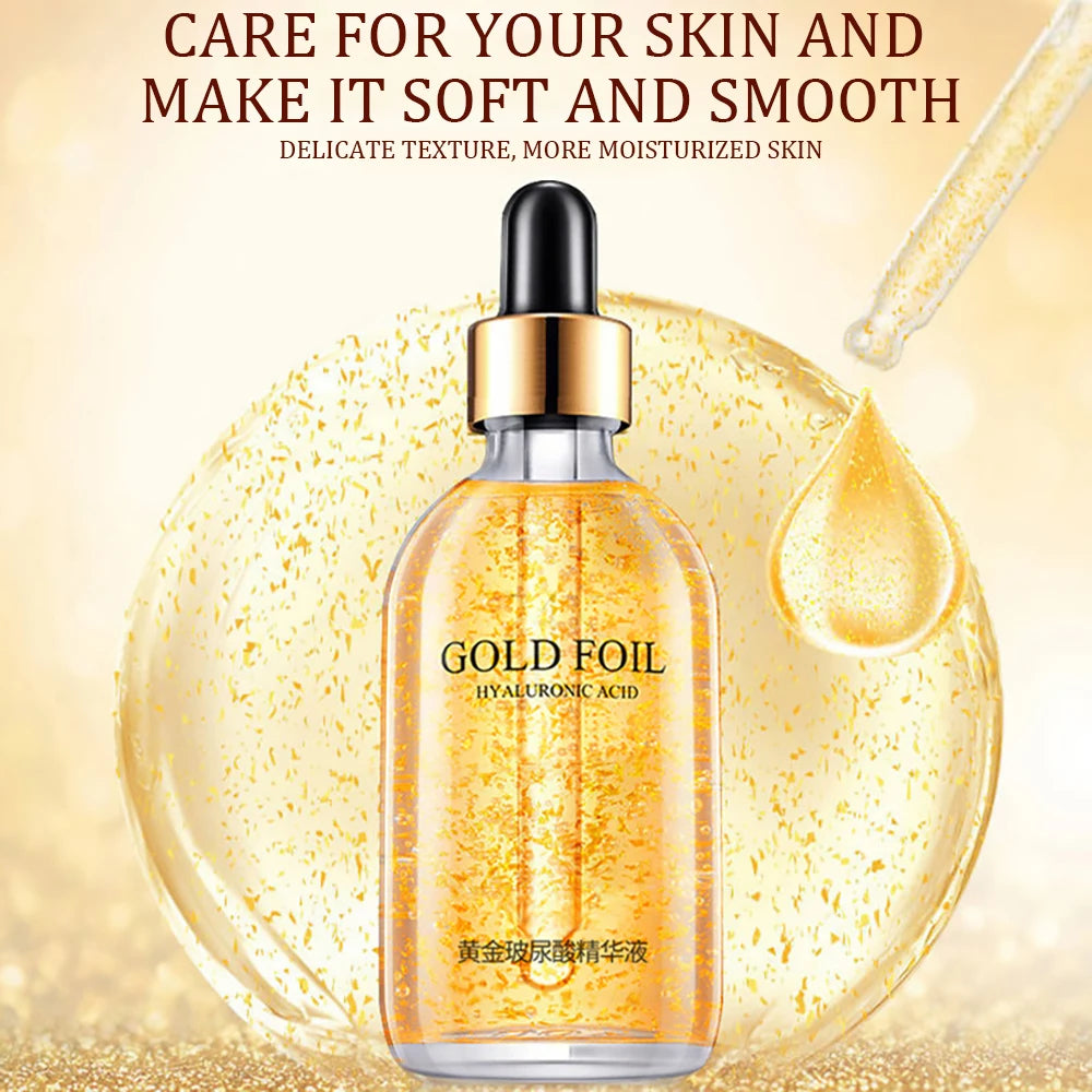 Gold Hyaluronic Acid & Nicotinamide Face Serum – Anti-Aging, Whitening & Collagen Boosting Skincare, 100ml 24K
