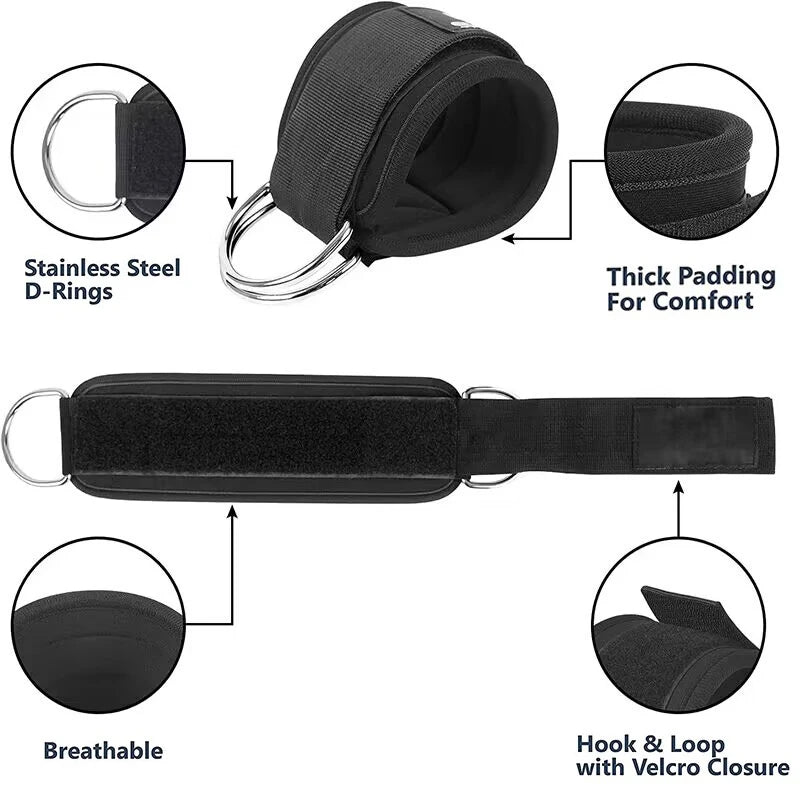 Ankle Straps Resistance Bands Set – Strength Training & Toning for Legs and Glutes
