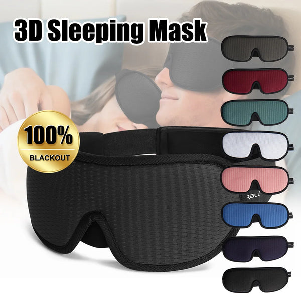 3D Sleep Eye Mask – Memory Foam Blindfold for Travel & Relaxation