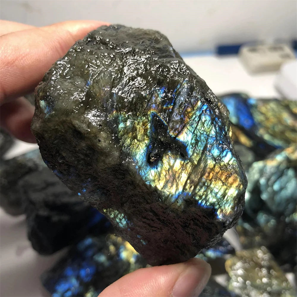 Natural Labradorite Raw Stone – Reiki Healing Mineral Specimen (20–200g)