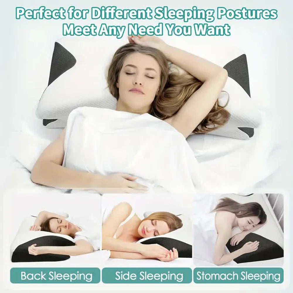 Butterfly Memory Foam Cervical Pillow – Orthopedic Neck Support for Comfortable Sleep