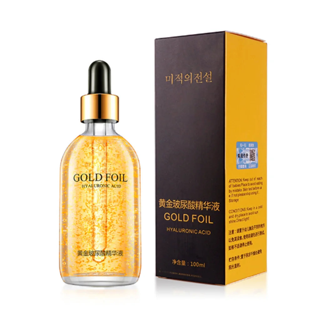 Gold Hyaluronic Acid & Nicotinamide Face Serum – Anti-Aging, Whitening & Collagen Boosting Skincare, 100ml 24K