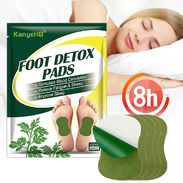 12/24pcs Herbal Detox Foot Pads – Cleansing & Relaxation Support