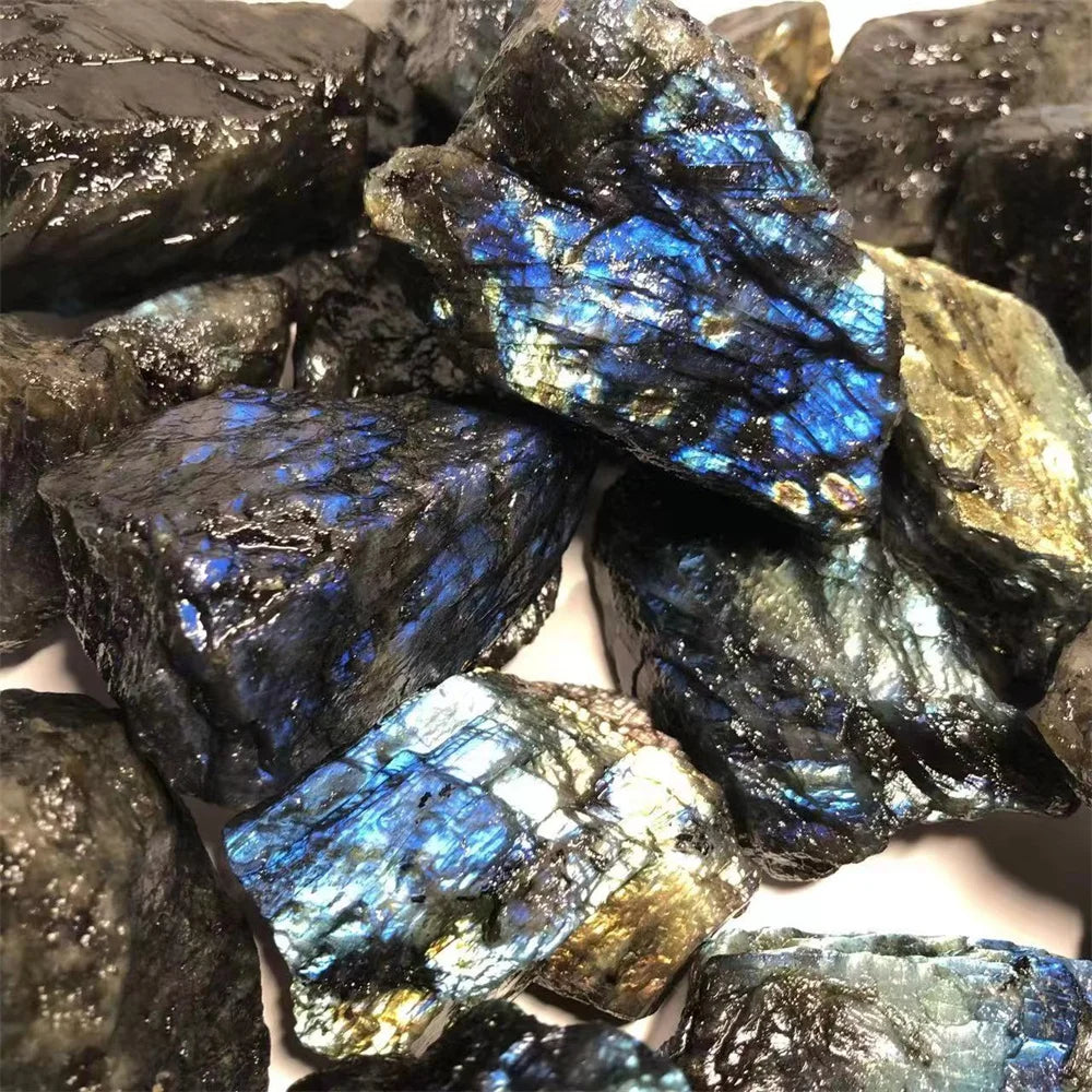 Natural Labradorite Raw Stone – Reiki Healing Mineral Specimen (20–200g)