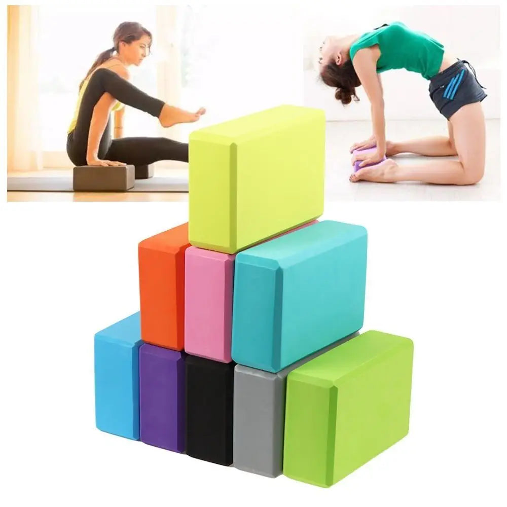 Yoga Block – Colored EVA - Non-Slip Foam Fitness Brick for Yoga, Pilates & Stretching