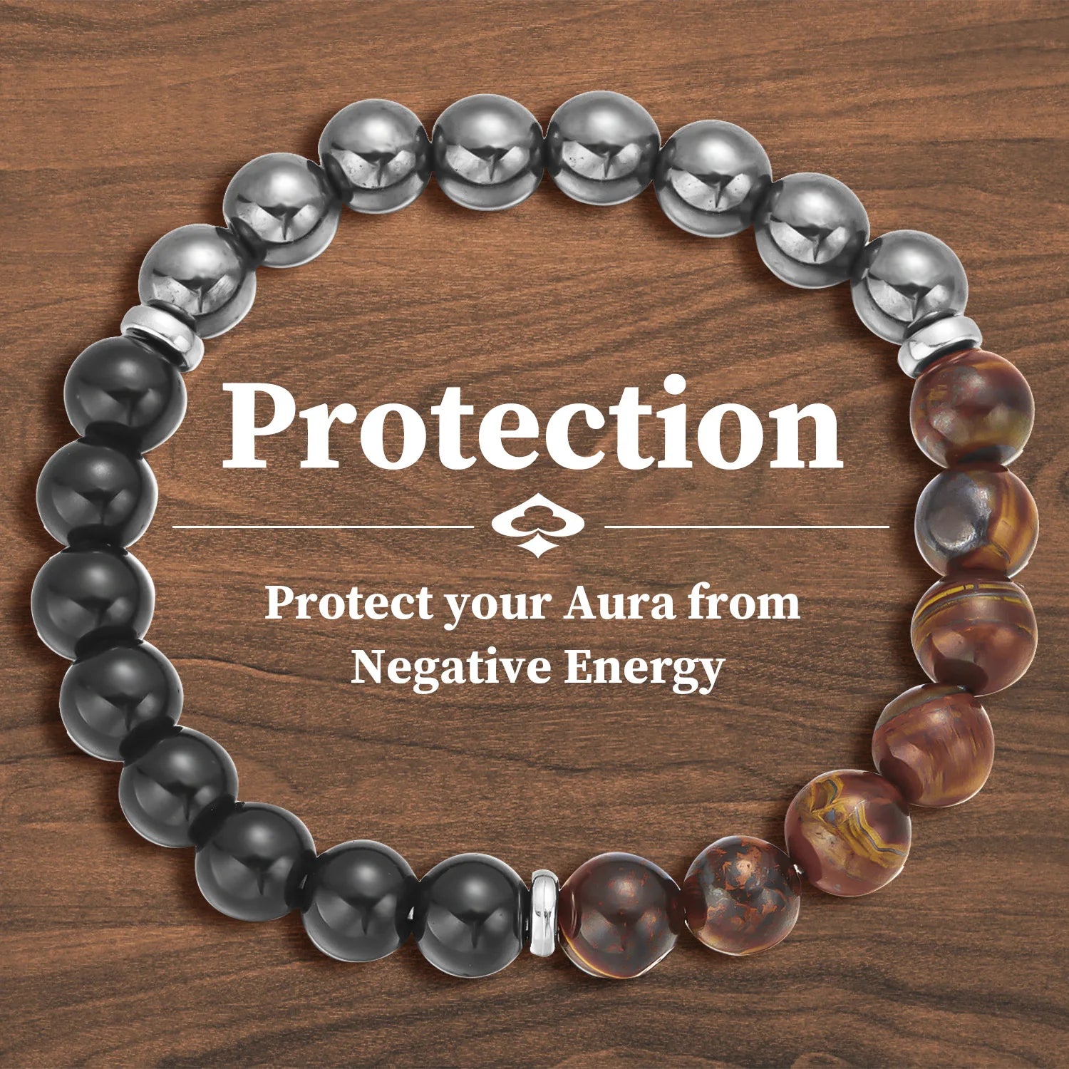 Natural Stone 7 Chakra Energy Bracelet – Good Luck & Protection Jewelry for Men and Women