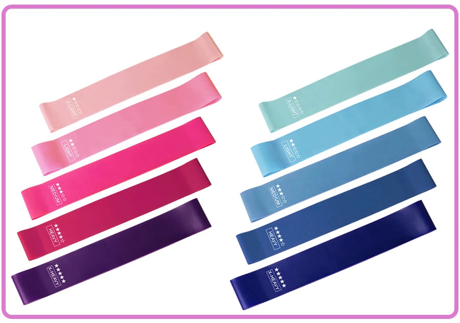 Resistance Loop Bands – Multi-Level Elastic Bands for Home Fitness, Set of 5, Pilates, Yoga & Strength Training