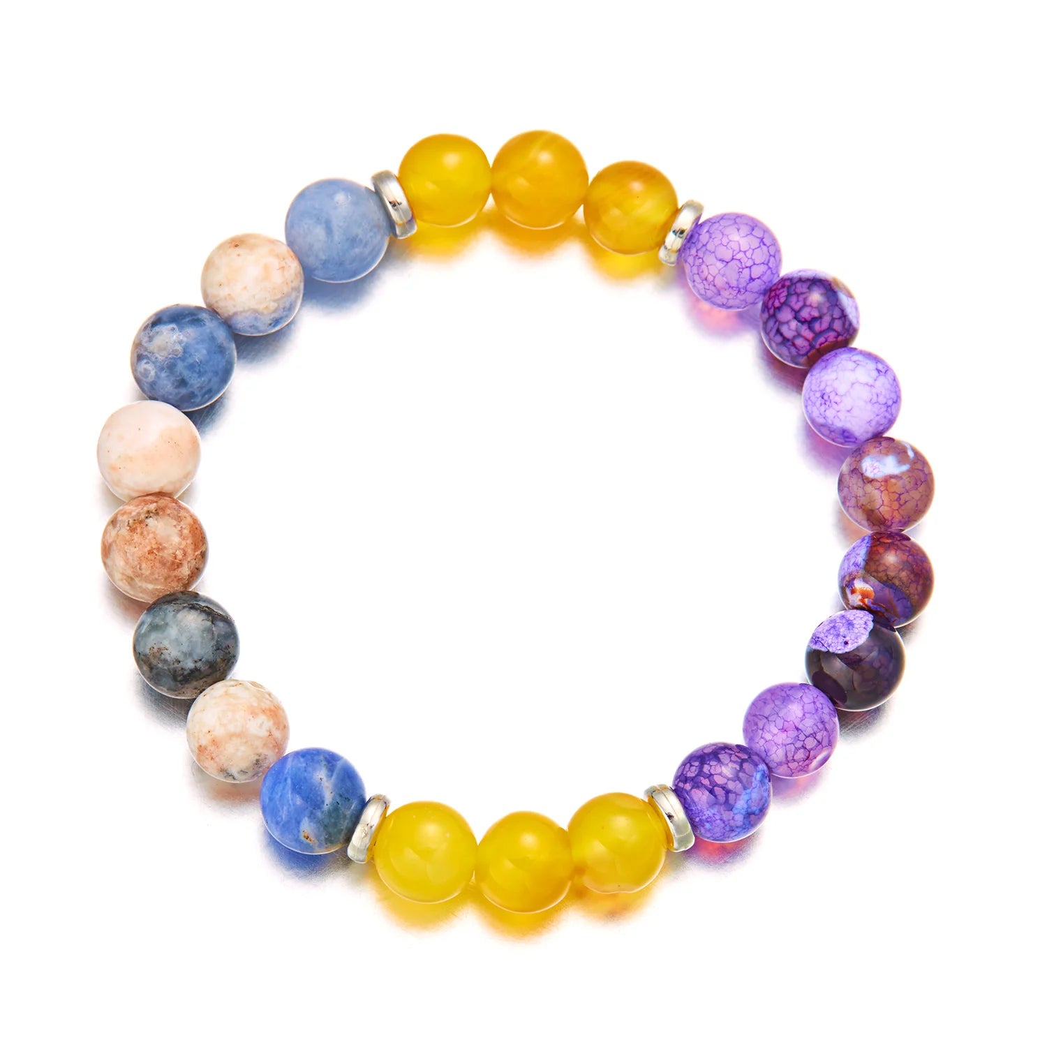 Natural Stone 7 Chakra Energy Bracelet – Good Luck & Protection Jewelry for Men and Women