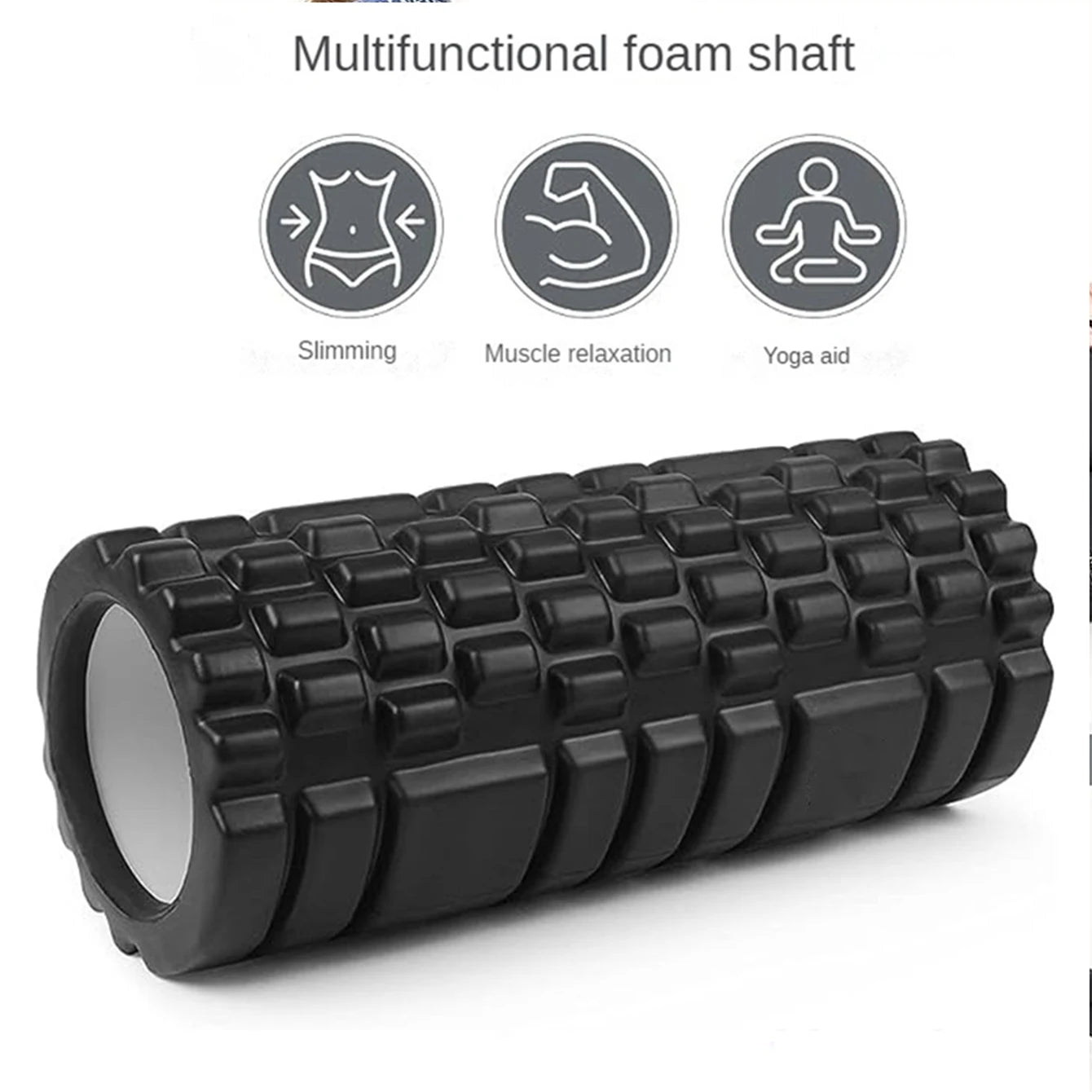 Foam Yoga Column – Muscle Massage Roller for Back, Legs &amp; Full-Body Training- 33cm