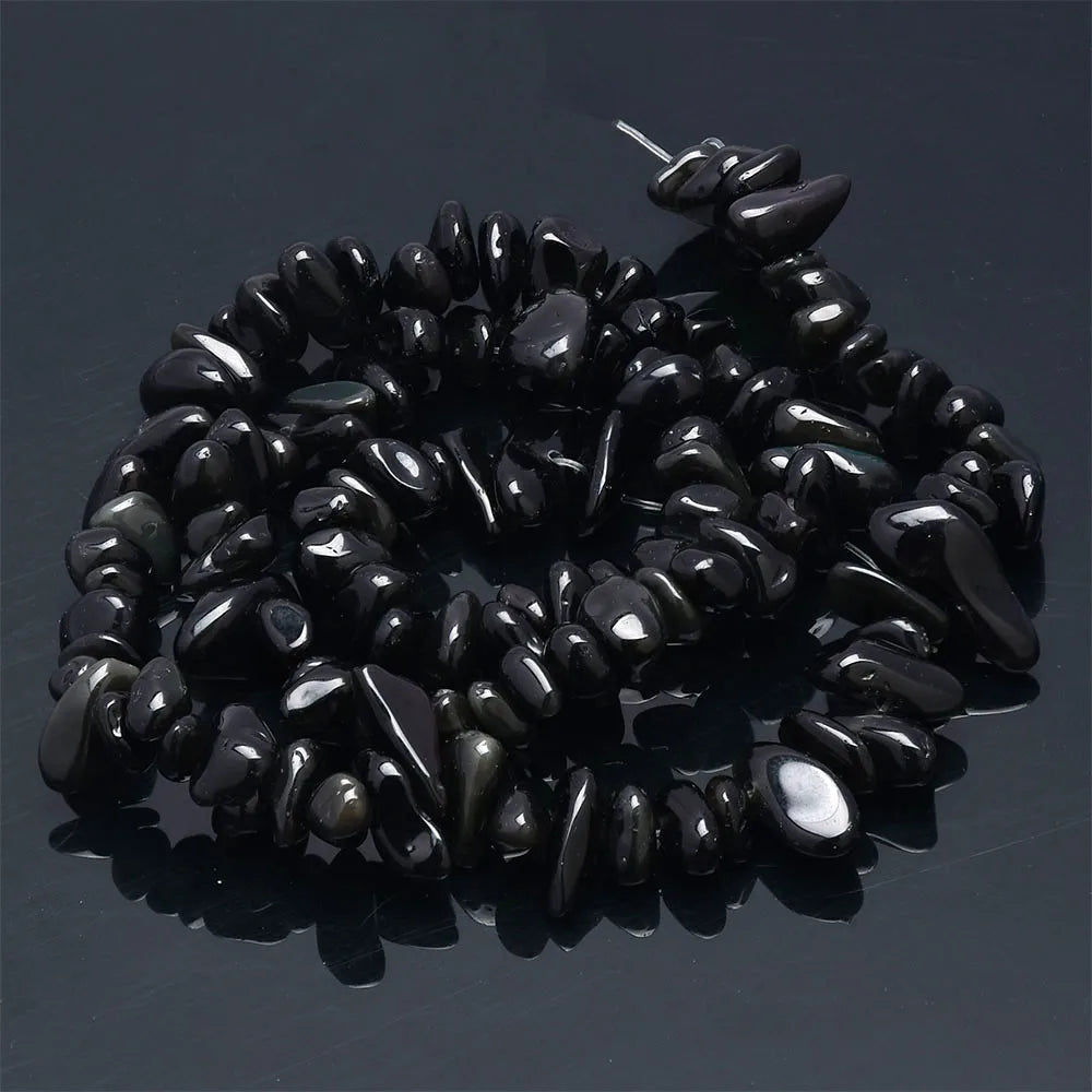 Natural Stone Chip Beads – 5-8mm Irregular Crystal Gravel for DIY Jewelry, 16-Inch (Model HK058)