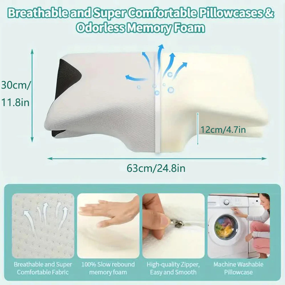 Butterfly Memory Foam Cervical Pillow – Orthopedic Neck Support for Comfortable Sleep