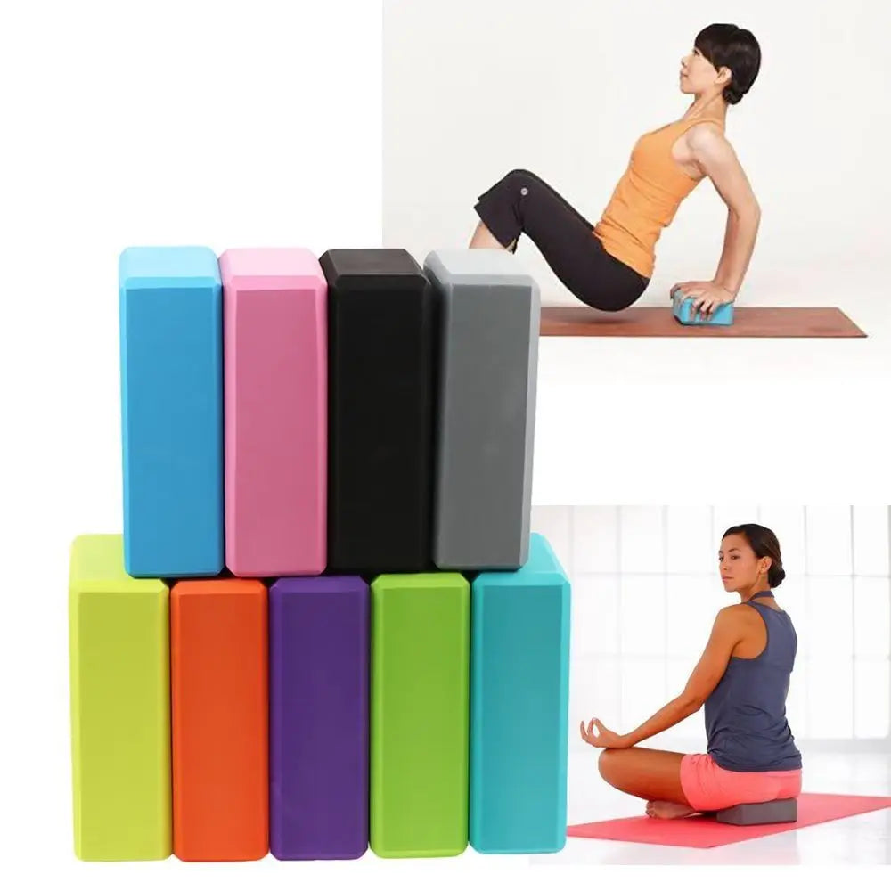 Yoga Block – Colored EVA - Non-Slip Foam Fitness Brick for Yoga, Pilates & Stretching