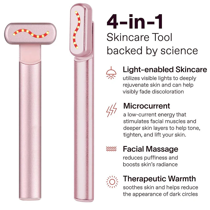 EMS Face Lifting & Red Light Therapy Wand – Anti-Wrinkle Beauty Tool