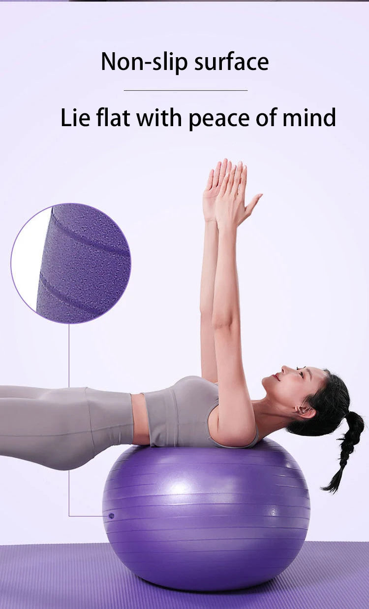Exercise Yoga Ball – Balance Stability Swiss Ball for Home, Office & Gym