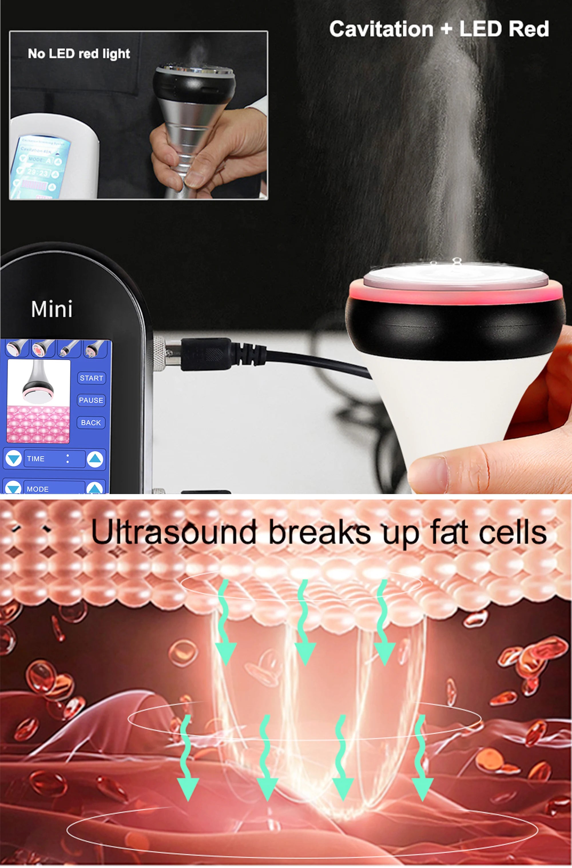 4-in-1 Cavitation Slimming &amp; Skin Tightening Device – Ultrasonic Liposuction &amp; Facial Care Machine